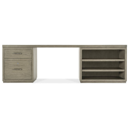 Linville Falls 96" Desk with One File and Open Desk Cabinet