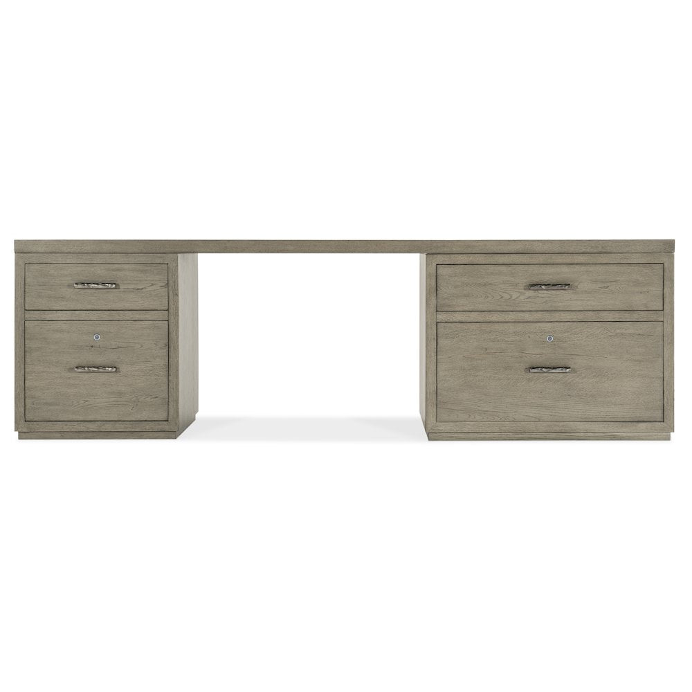 Linville Falls 96" Desk with Small File and Lateral File