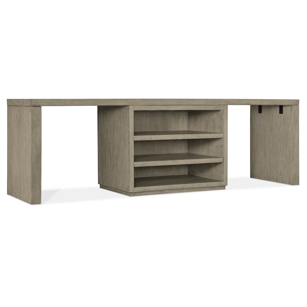 Linville Falls 96" Desk with Centered Open Desk Cabinet