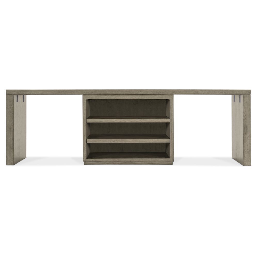 Linville Falls 96" Desk with Centered Open Desk Cabinet