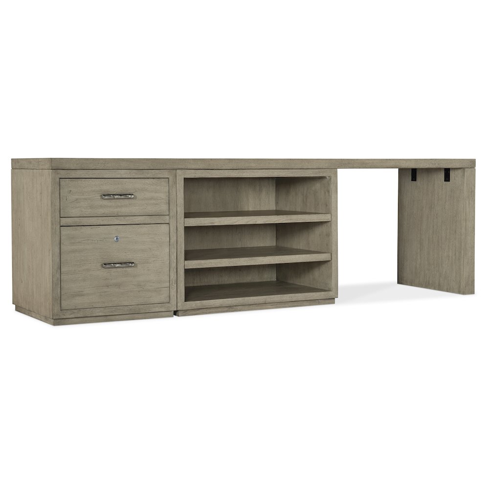 Linville Falls 96" Desk with File and Open Desk Cabinet