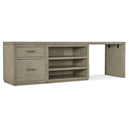 Linville Falls 96" Desk with File and Open Desk Cabinet