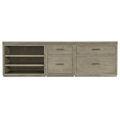 Linville Falls 96" Credenza with File, Lateral File and Open Desk Cabinet