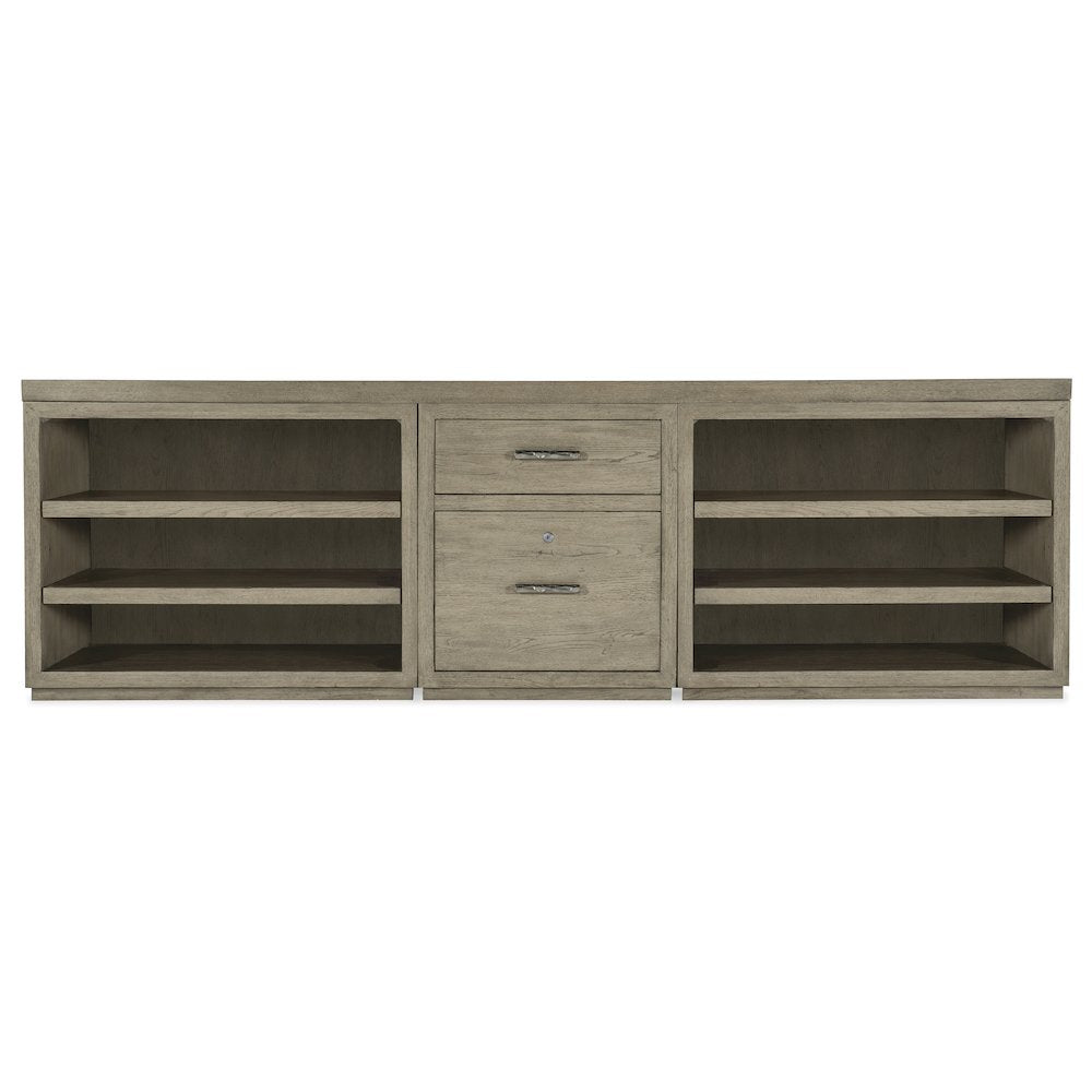 Linville Falls 96" Credenza with File and Two Open Desk Cabinets Credenza