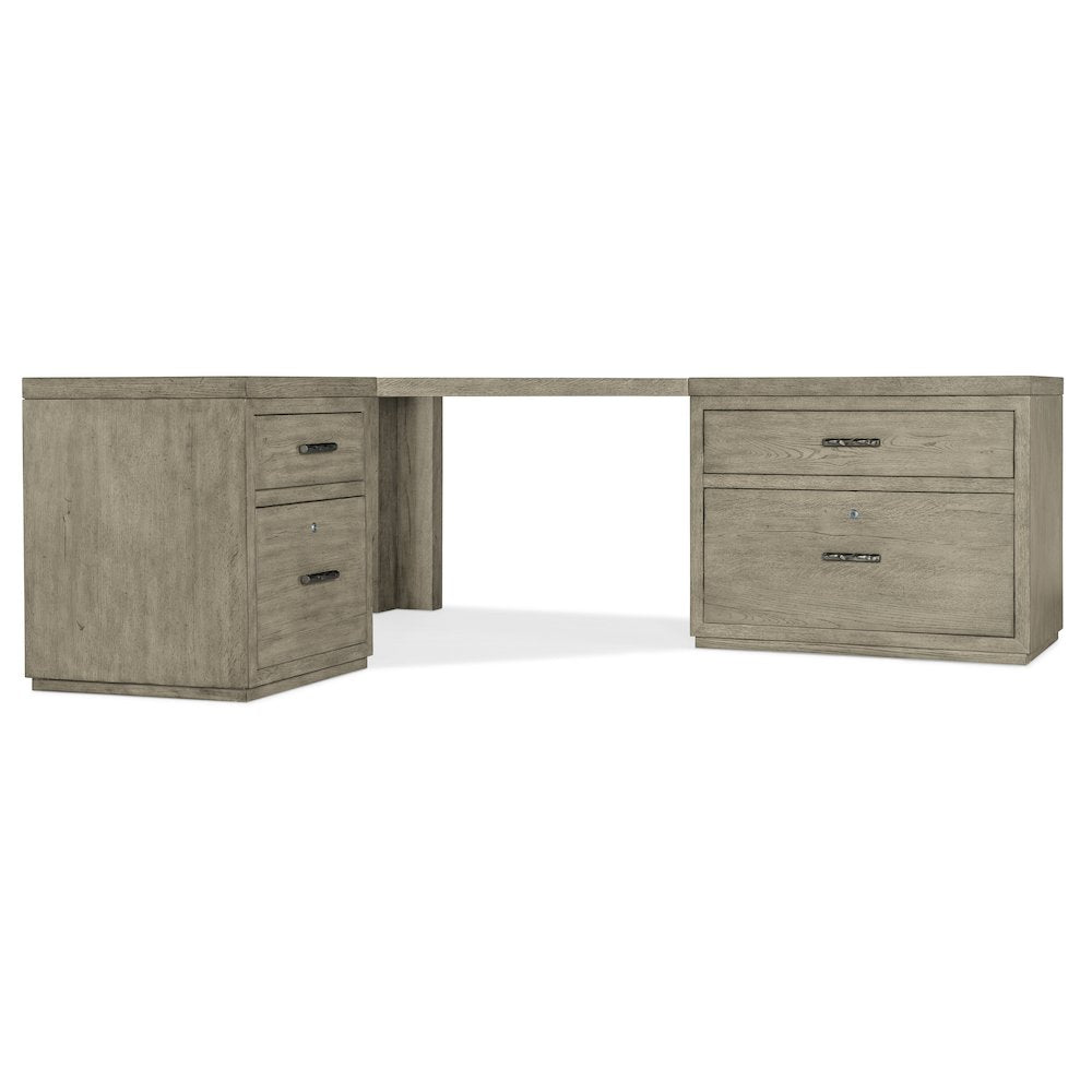 Linville Falls Corner Desk with File and Lateral File