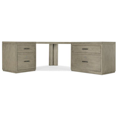 Linville Falls Corner Desk with File and Lateral File