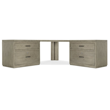 Linville Falls Corner Desk with Two Lateral Files