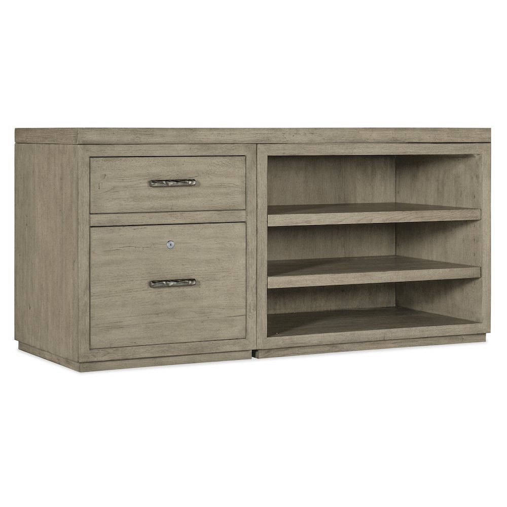 Linville Falls 60" Credenza with File and Open Desk Cabinet