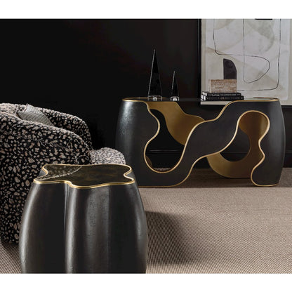 Melange Even and Flow Round End Table