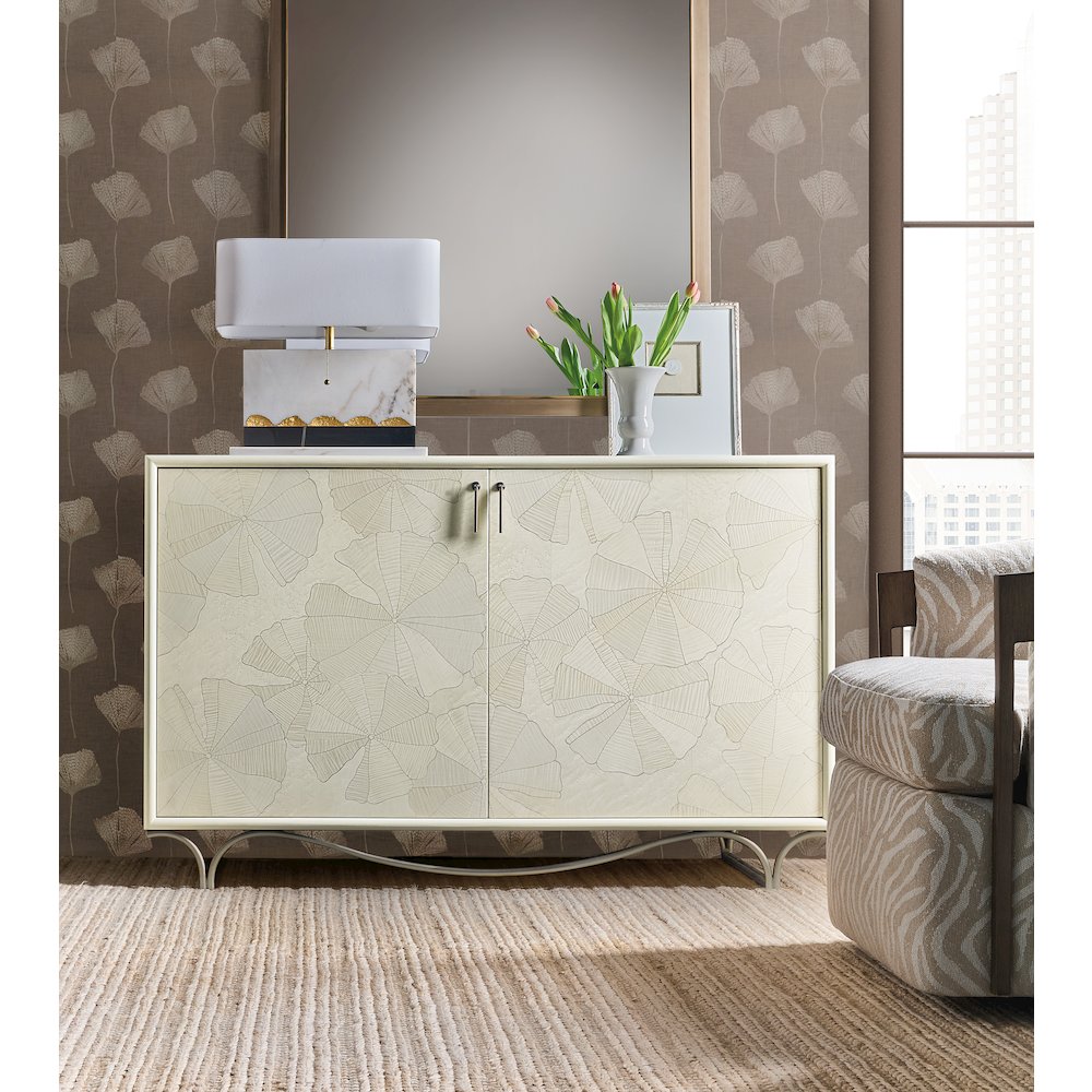 Melange White Lotus Hall Chest
