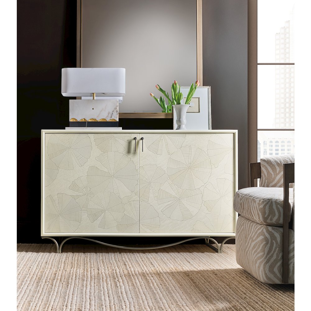 Melange White Lotus Hall Chest