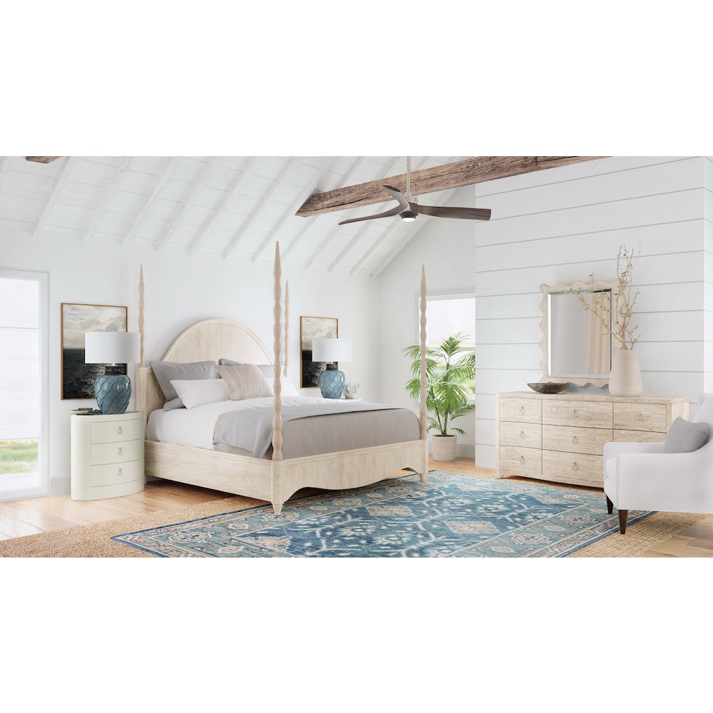 Serenity Wavecrest Oval Nightstand