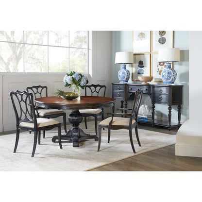 Charleston Round Pedestal Dining Table with 1-20in Leaf
