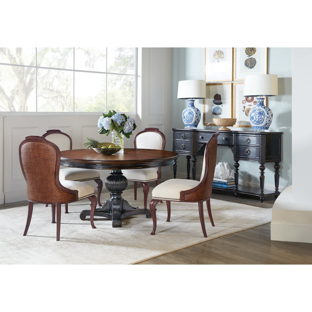 Charleston Round Pedestal Dining Table with 1-20in Leaf