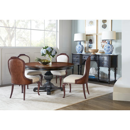 Charleston Round Pedestal Dining Table with 1-20in Leaf