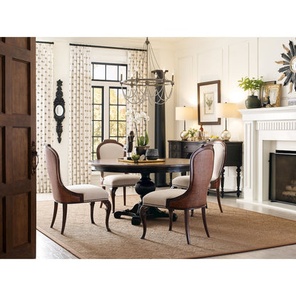 Charleston Round Pedestal Dining Table with 1-20in Leaf