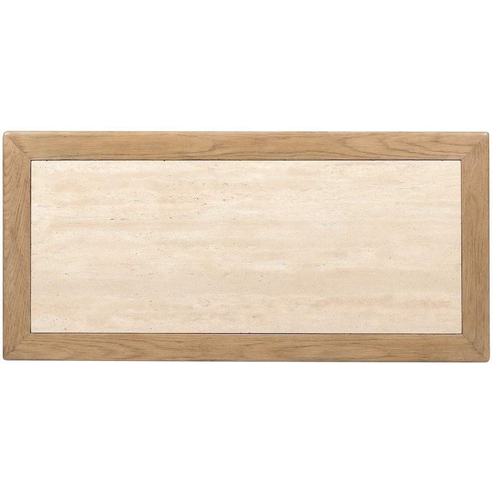 Driftwood One-Drawer Nightstand with Stone