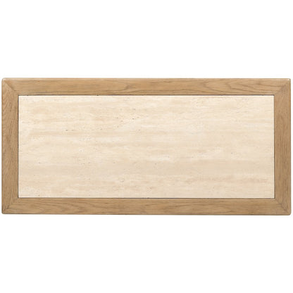 Driftwood One-Drawer Nightstand with Stone