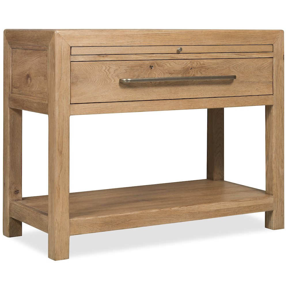 Driftwood One-Drawer Nightstand with Stone