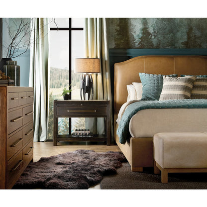 Driftwood California King Upholstered Bed