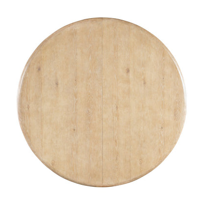 Retreat Pole Rattan Round Dining Table with 1-20in Leaf