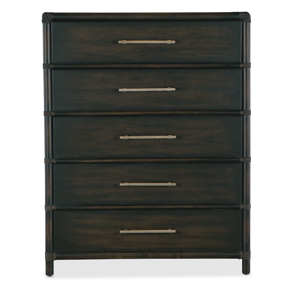 Retreat Pole Rattan Five-Drawer Chest