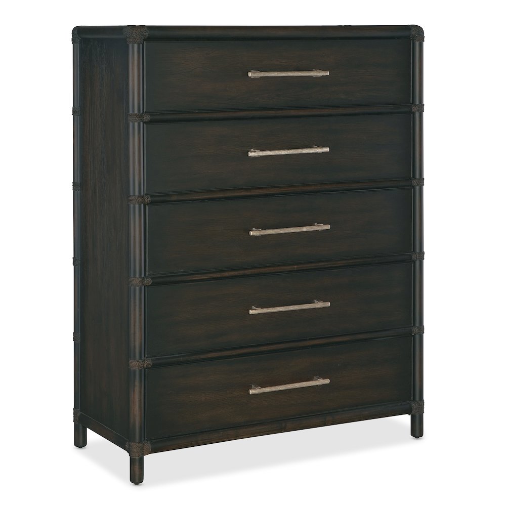 Retreat Pole Rattan Five-Drawer Chest