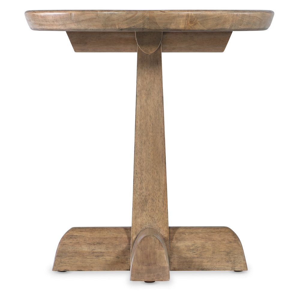 Vineyard Row Round Pedestal End Table