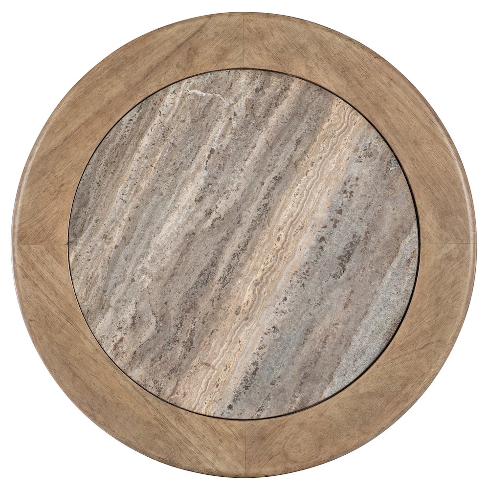 Vineyard Row Round Pedestal End Table