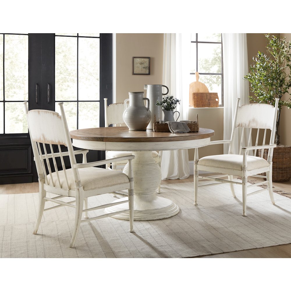 Americana Upholstered Seat Arm Chair