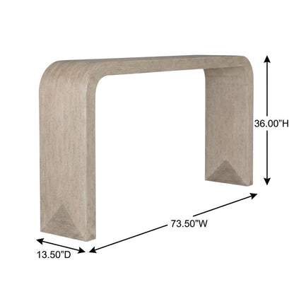 Wood and Resin Console Table, Sofa Table and Entryway Table, Brown