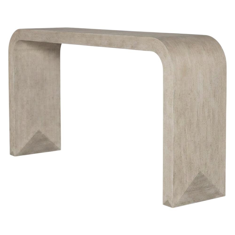 Wood and Resin Console Table, Sofa Table and Entryway Table, Brown