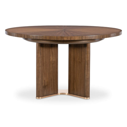 Eleana Round Dining Table with One 20-inch Leaf