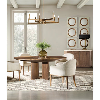 Eleana Round Dining Table with One 20-inch Leaf