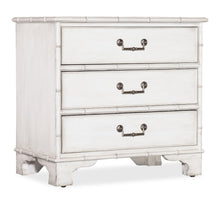 Charleston Three-Drawer Wood Nightstand in White by Hooker Furniture