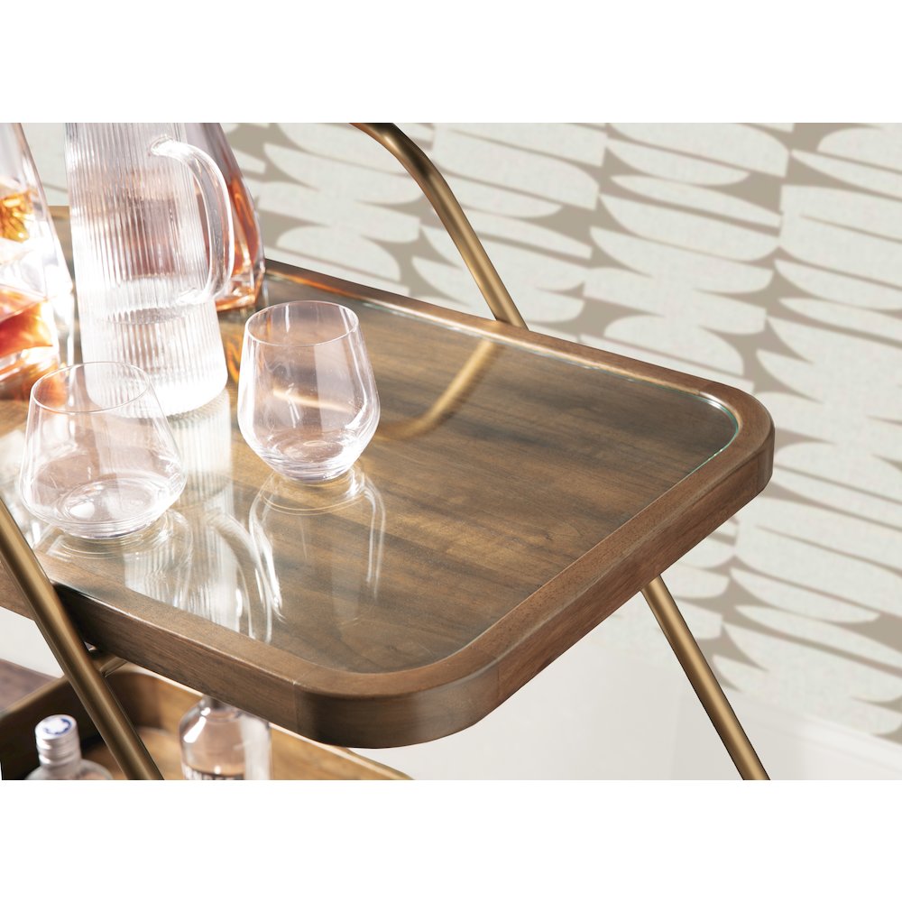 Commerce and Market Walnut Wine and Bar Cart
