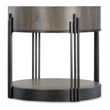 Hooker Furniture Commerce and Market Skyline Wood Side Table in Brown
