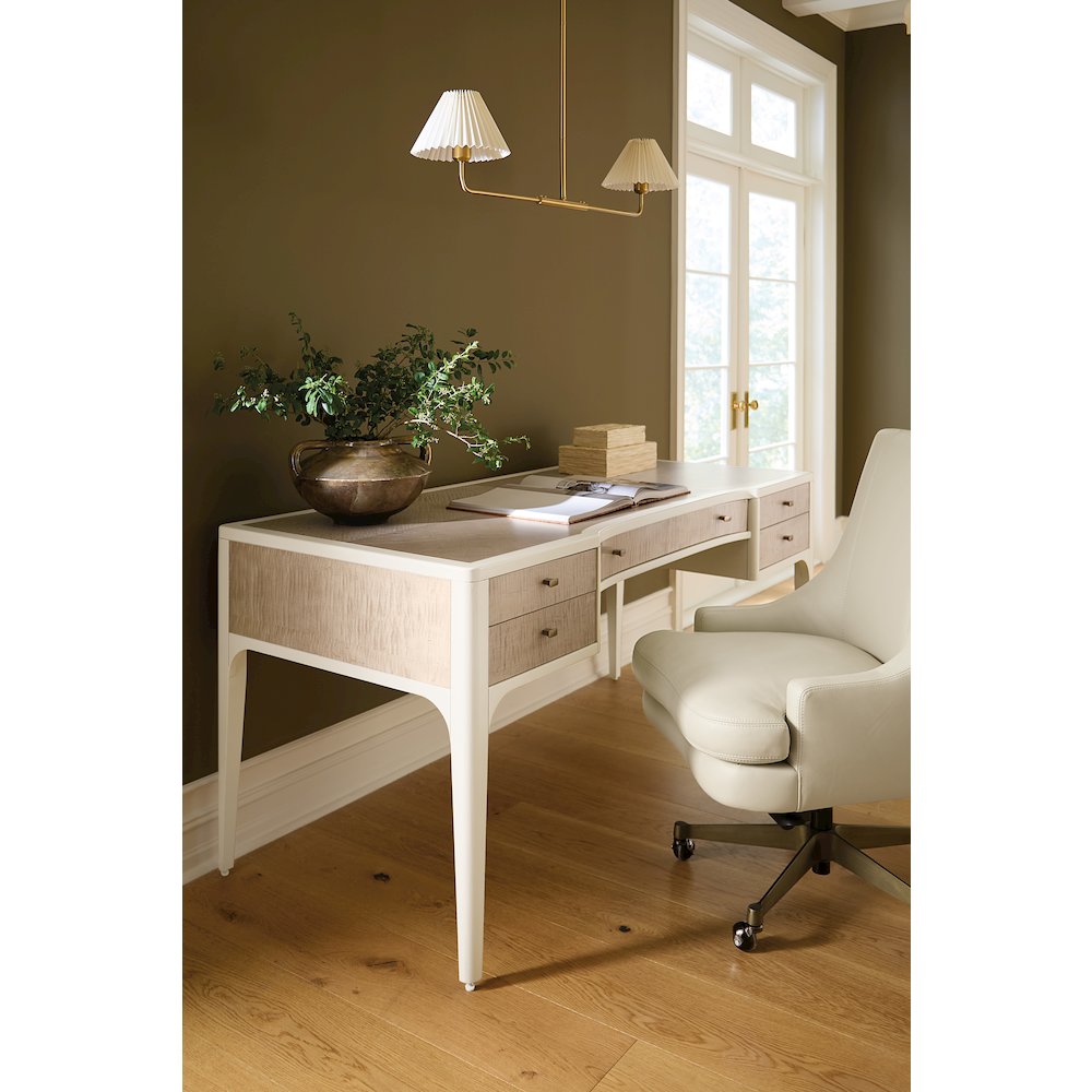 Hera Writing Desk in Cream Colored Wood by Hooker Furnishings