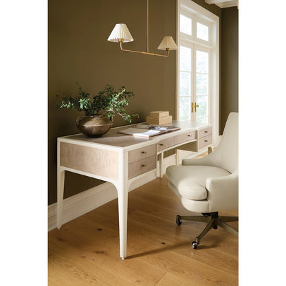 Hera Writing Desk in Cream Colored Wood by Hooker Furnishings