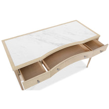 Melange Flourish Dressing Table with Marble Top on a Natural Base by Hooker