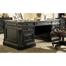 Telluride 76'' Executive Desk withWood Panels
