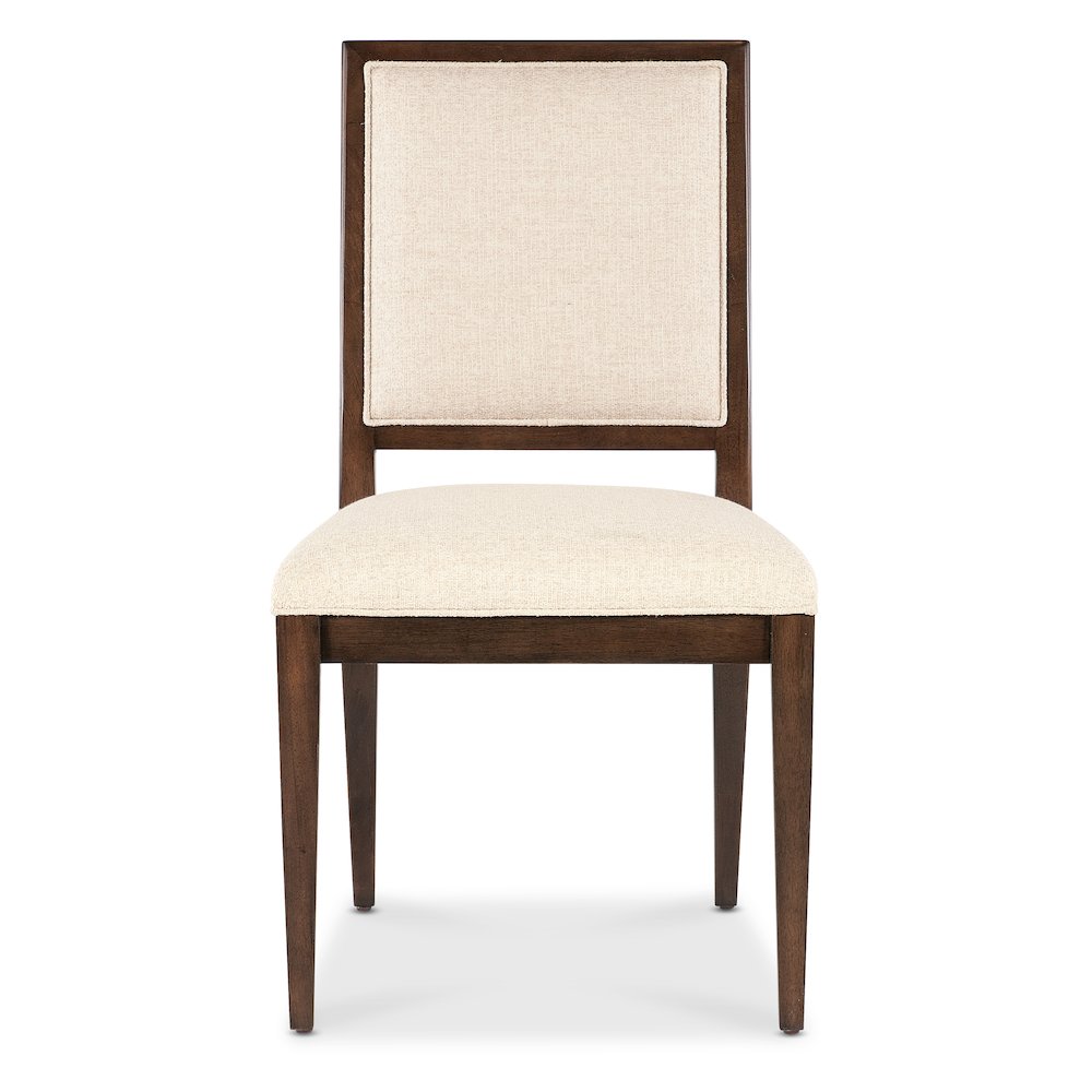 Archives Upholstered Side Chair with Beige Fabric Seat and Back by Hooker
