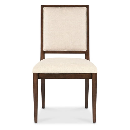 Archives Upholstered Side Chair with Beige Fabric Seat and Back by Hooker
