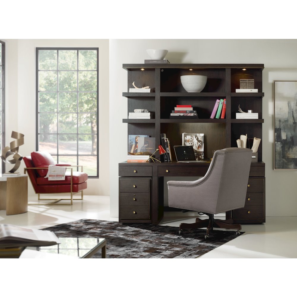 Hooker Furniture Curata 2 Drawer Mobile File Cabinet in Midnight Brown