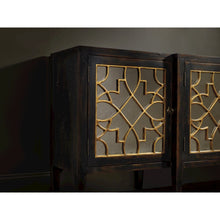Sanctuary Four Door Mirrored Console- Ebony