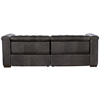 Savion 2 over 2 Sofa with Power Recline & Power Headrest in Gray Leather