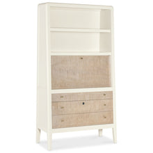 Hera Secretary Desk Hub with Storage in Cream Colored Wood by Hooker Furnishings