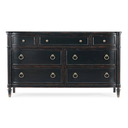Charleston Seven-Drawer Wood Dresser in Black Cherry Finish by Hooker Furniture