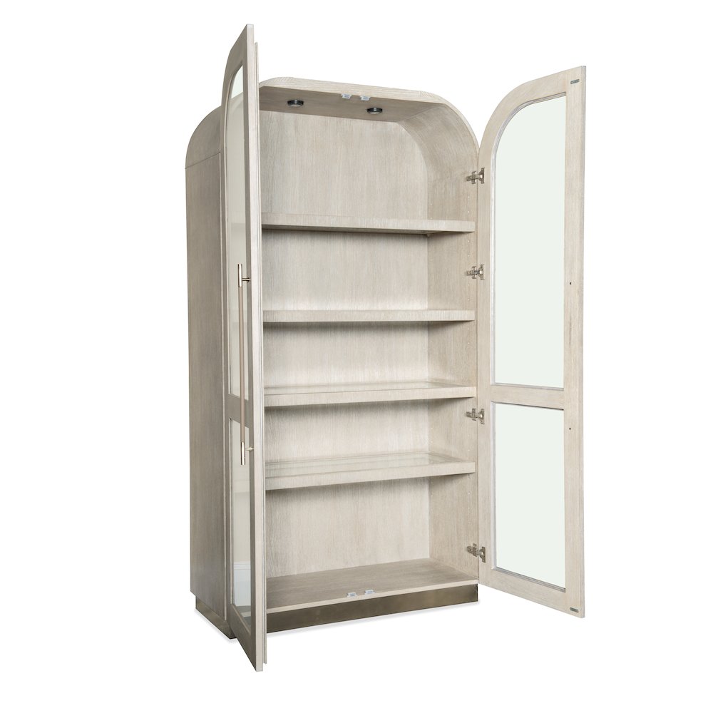 Modern Mood Wood-Framed Display Cabinet in Natural by Hooker Furniture