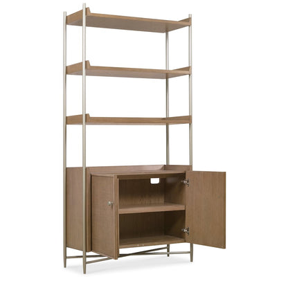 Sonnet Bookcase with Storage in Medium Brown Wood by Hooker Furnishings